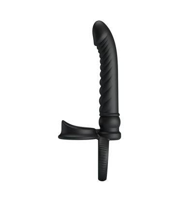 PRETTY LOVE MERRITT ANAL VIBRATOR WITH RING AND VIBRATION BLACK