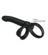 PRETTY LOVE MERRITT ANAL VIBRATOR WITH RING AND VIBRATION BLACK