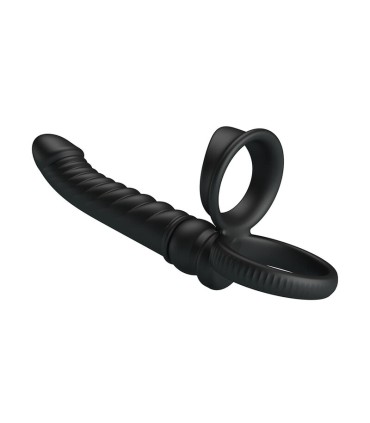 PRETTY LOVE MERRITT ANAL VIBRATOR WITH RING AND VIBRATION BLACK