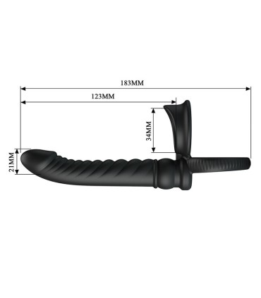 PRETTY LOVE MERRITT ANAL VIBRATOR WITH RING AND VIBRATION BLACK