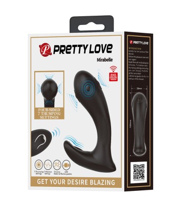 PRETTY LOVE MIRABELLE PROSTATE VIBRATOR WITH REMOTE CONTROL