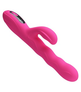 PRETTY LOVE WINTERS MULTIFUNCTION RABBIT VIBRATOR WITH LED DISPLAY PINK