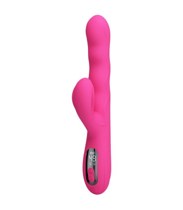 PRETTY LOVE WINTERS MULTIFUNCTION RABBIT VIBRATOR WITH LED DISPLAY PINK