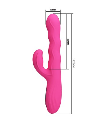 PRETTY LOVE WINTERS MULTIFUNCTION RABBIT VIBRATOR WITH LED DISPLAY PINK