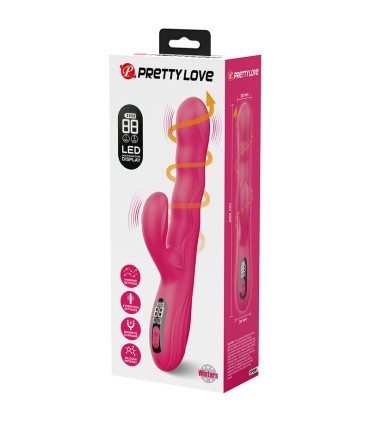 PRETTY LOVE WINTERS MULTIFUNCTION RABBIT VIBRATOR WITH LED DISPLAY PINK
