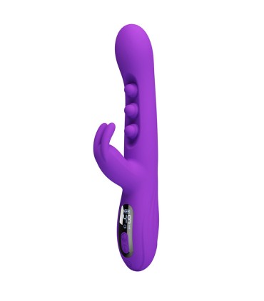 PRETTY LOVE SABIEN RABBIT VIBRATOR WITH TAPPING STIMULATION AND PURPLE LED