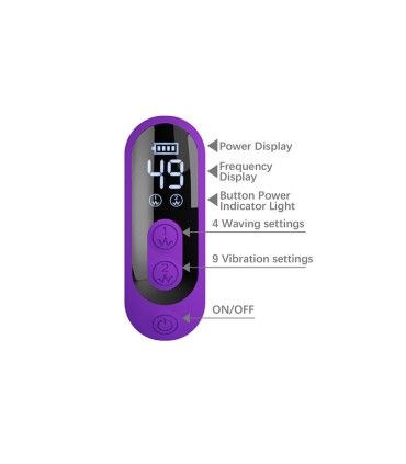 PRETTY LOVE SABIEN RABBIT VIBRATOR WITH TAPPING STIMULATION AND PURPLE LED