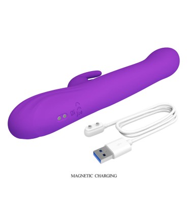PRETTY LOVE SABIEN RABBIT VIBRATOR WITH TAPPING STIMULATION AND PURPLE LED
