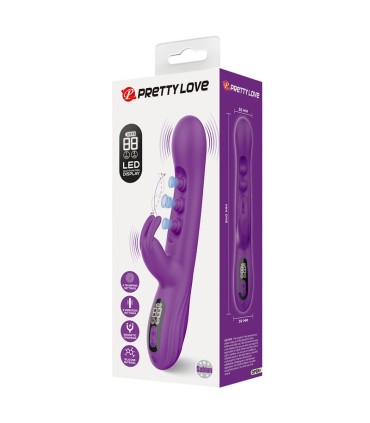 PRETTY LOVE SABIEN RABBIT VIBRATOR WITH TAPPING STIMULATION AND PURPLE LED