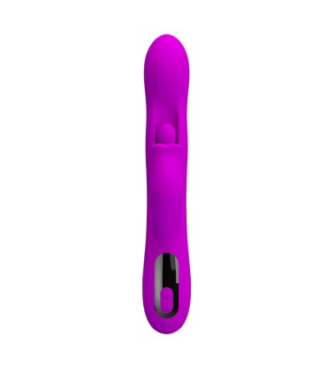 PRETTY LOVE YALANDA RABBIT OSCILLATING VIBRATOR WITH LED DISPLAY PURPLE