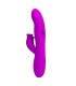 PRETTY LOVE YALANDA RABBIT OSCILLATING VIBRATOR WITH LED DISPLAY PURPLE