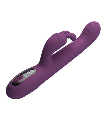 PRETTY LOVE DEE MULTIFUNCTION RABBIT VIBRATOR OSCILLATING AND PERCUSSION PURPLE