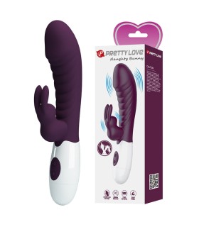 PRETTY LOVE NAUGHTY BUNNY 30 FUNCTION RABBIT VIBRATOR PURPLE