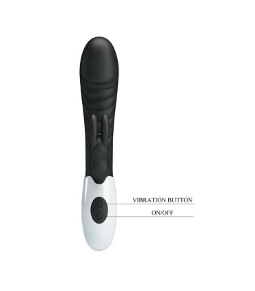 PRETTY LOVE NAUGHTY BUNNY 30 FUNCTION RABBIT VIBRATOR BLACK