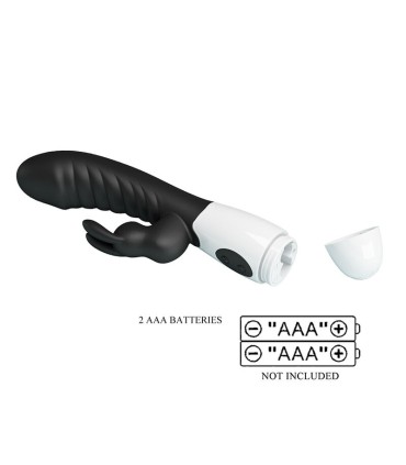 PRETTY LOVE NAUGHTY BUNNY 30 FUNCTION RABBIT VIBRATOR BLACK