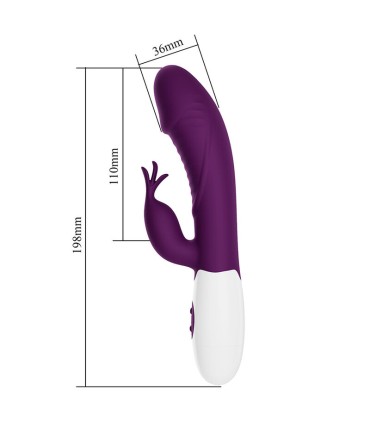PRETTY LOVE ROGUE MUSE 30 FUNCTION RABBIT VIBRATOR PURPLE