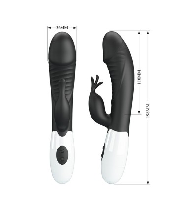 PRETTY LOVE RASMUSSEN 30 FUNCTION RABBIT VIBRATOR BLACK