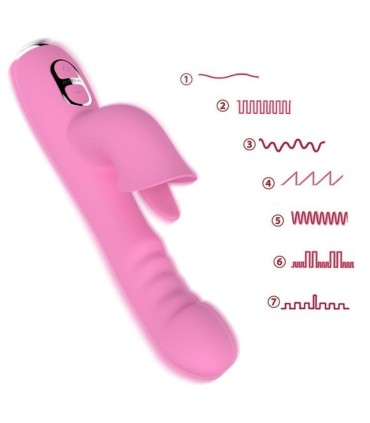 NALONE T MAY RABBIT VIBRATOR WITH PUSH AND OSCILLATING MOTION