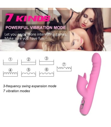 NALONE T MAY RABBIT VIBRATOR WITH PUSH AND OSCILLATING MOTION