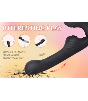 NALONE ALLOW DUAL VIBE WITH ROTATION AND THRUSTING BLACK