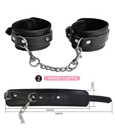 PRETTY LOVE 8 PIECE BDSM KIT BLACK