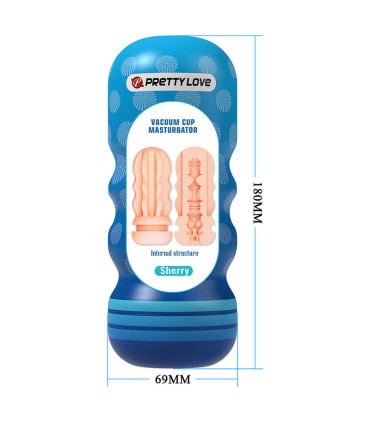 PRETTY LOVE SHERRY VAGINA MASTURBATOR WITH SUCTION CUP AND INTERNAL TEXTURES
