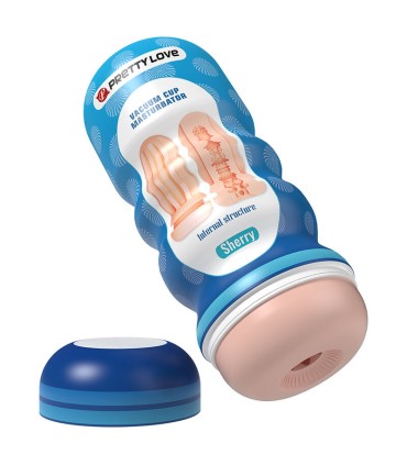 PRETTY LOVE SHERRY VAGINA MASTURBATOR WITH SUCTION CUP AND INTERNAL TEXTURES