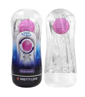 PRETTY LOVE 360º TEXTURED MASTURBATION CUP CLEAR