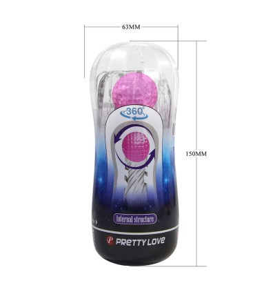 PRETTY LOVE 360º TEXTURED MASTURBATION CUP CLEAR