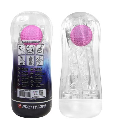 PRETTY LOVE 360º TEXTURED MASTURBATION CUP CLEAR