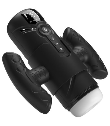 PRETTY LOVE AETOLA MULTIFUNCTION AUTOMATIC MASTURBATOR WITH HANDLE BLACK