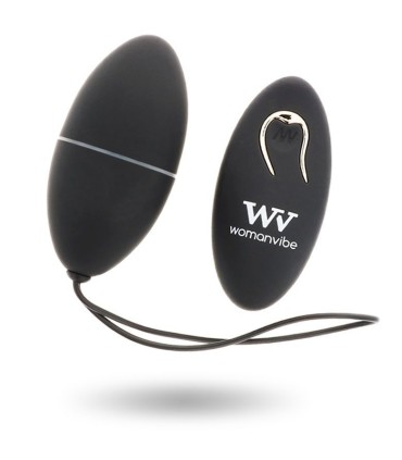 WOMANVIBE ALSAN EGG REMOTE CONTROL BLACK SILICONE BLACK