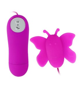BAILE LOVE EGGS BUTTERFLY CLITORIS STIMULATOR 12 SPEEDS LILAC REMOTE CONTROL