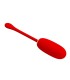 PRETTY LOVE JULIUS WATERPROOF RECHARGEABLE VIBRATING EGG RED