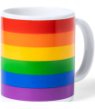 PRIDE - TAZA CON LA BANDERA LGBT EN CAJA INDIVIDUAL KRAFT /es/pt/en/fr/it/