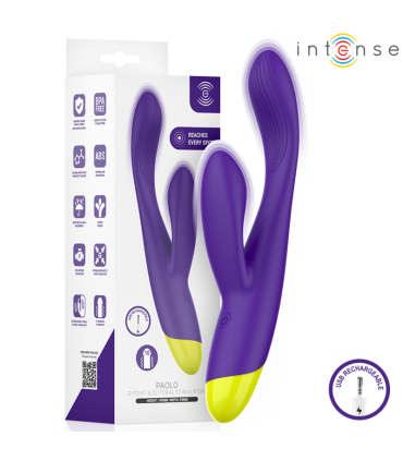 INTENSE PAOLO RECHARGEABLE RABBIT STIMULATOR FOR G SPOT AND CLITORIS