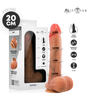 MR INTENSE GARY M ULTRA REALISTIC SILICONE COCK WITH TESTICLES 20 CM O 42 CM