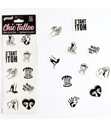 SECRET PLAY SET DE 10 TATTOOS TEMPORALES KINKY COLLECTION