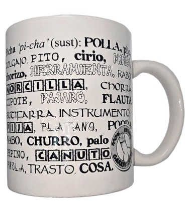 DIABLO PICANTE TAZA BLANCA DE SINONIMOS PENE 370 ML