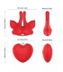 ARMONY MAGNETIC NIPPLE CLAMPS WITH VIBRATION BUTTERFLY SHAPE RED
