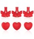 ARMONY MAGNETIC NIPPLE CLAMPS WITH VIBRATION BUTTERFLY SHAPE RED