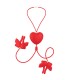 ARMONY MAGNETIC NIPPLE CLAMPS WITH VIBRATION BUTTERFLY SHAPE RED