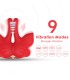 ARMONY MAGNETIC NIPPLE CLAMPS WITH VIBRATION BUTTERFLY SHAPE RED