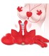 ARMONY MAGNETIC NIPPLE CLAMPS WITH VIBRATION BUTTERFLY SHAPE RED