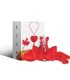 ARMONY MAGNETIC NIPPLE CLAMPS WITH VIBRATION BUTTERFLY SHAPE RED