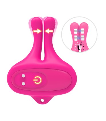 ARMONY RABBIT SHAPE VIBRATION MAGNETIC NIPPLE CLAMPS PINK
