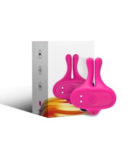 ARMONY RABBIT SHAPE VIBRATION MAGNETIC NIPPLE CLAMPS PINK