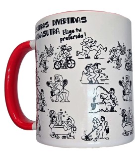 DIABLO PICANTE TAZA BLANCA POSTURAS KAMASUTRA ASA ROJA 370 ML