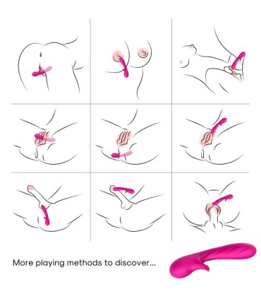 ARMONY ROMANCE VIBRATOR WITH STIMULATOR FUCHSIA