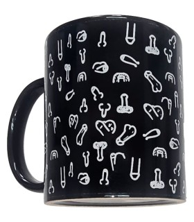 DIABLO PICANTE TAZA NEGRA PENES 370 ML